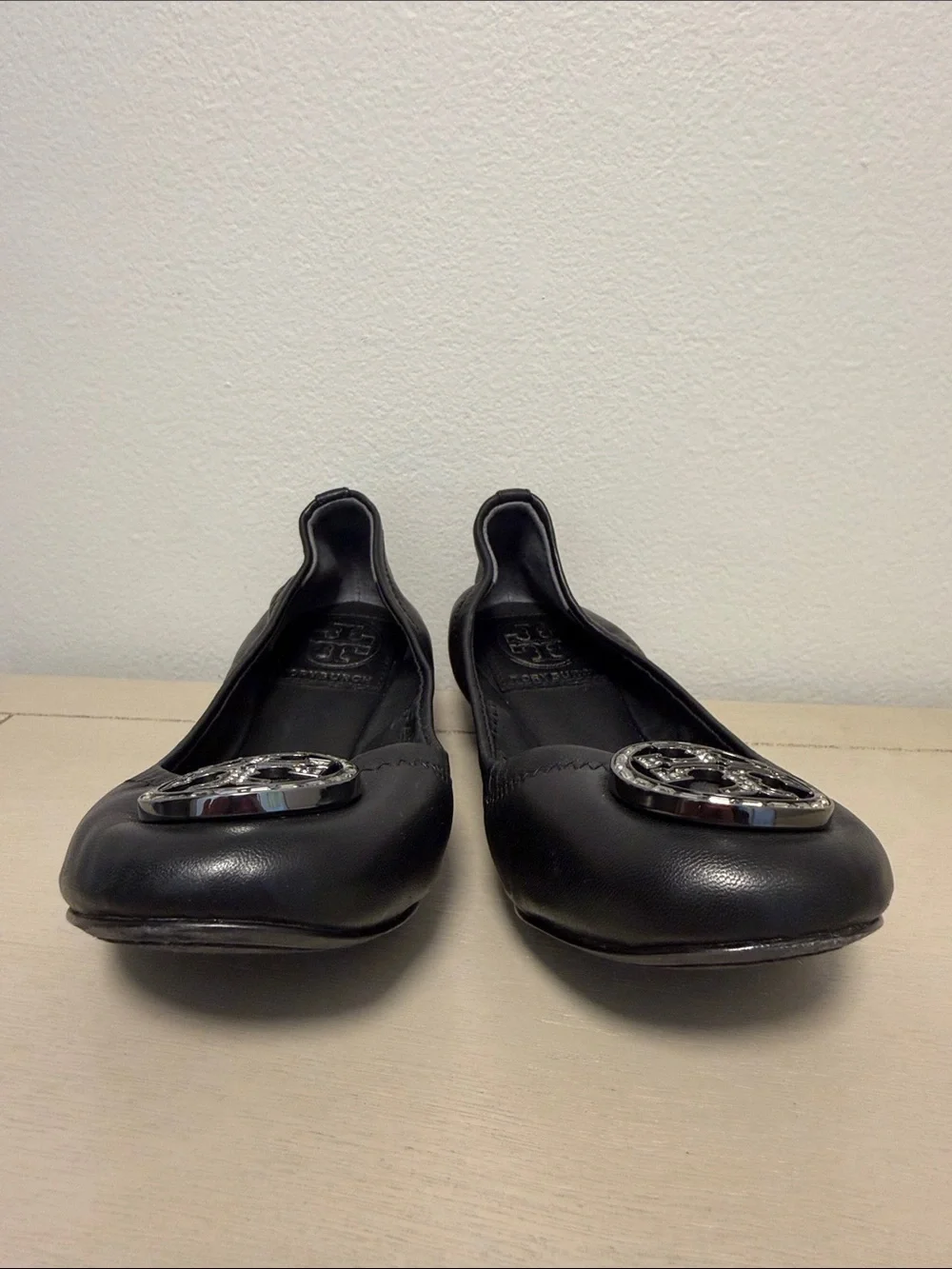 Tory Burch insoles gunmetal uppers
